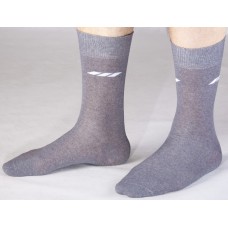 Мужские классические носки с рисунком на паголенке- Три ромба M-L008